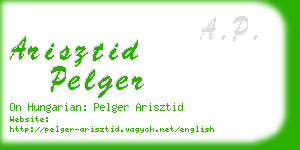 arisztid pelger business card